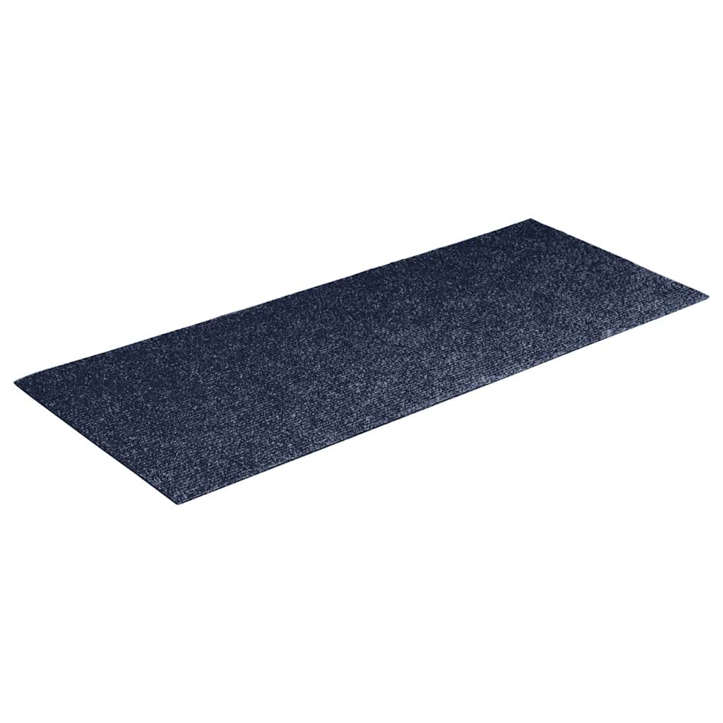 Tappetini per scale autoadesivi 15 pz 60x25 cm Grigio Blu Rettangolari