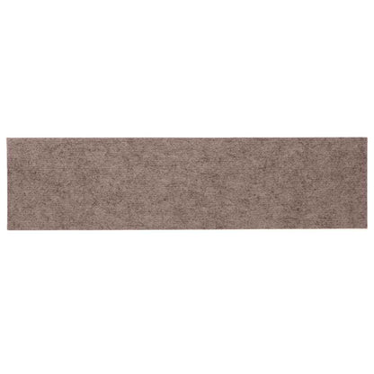 Tappetini per scale autoadesivi 15 pz 76x20 cm marrone chiaro rettangolari