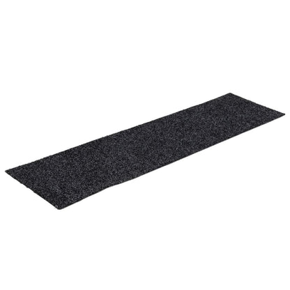 Tappetini per scale autoadesivi 15 pz 76x20 cm Grigio Scuro Rettangolari