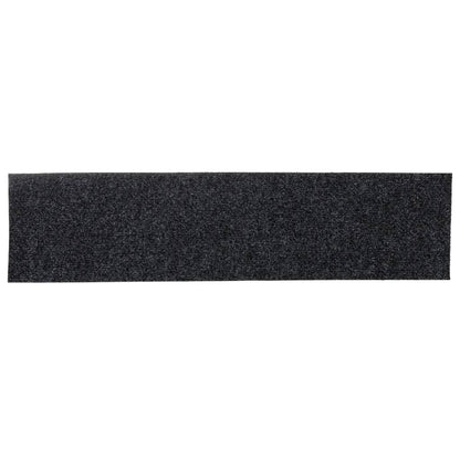 Tappetini per scale autoadesivi 15 pz 76x20 cm Grigio Scuro Rettangolari