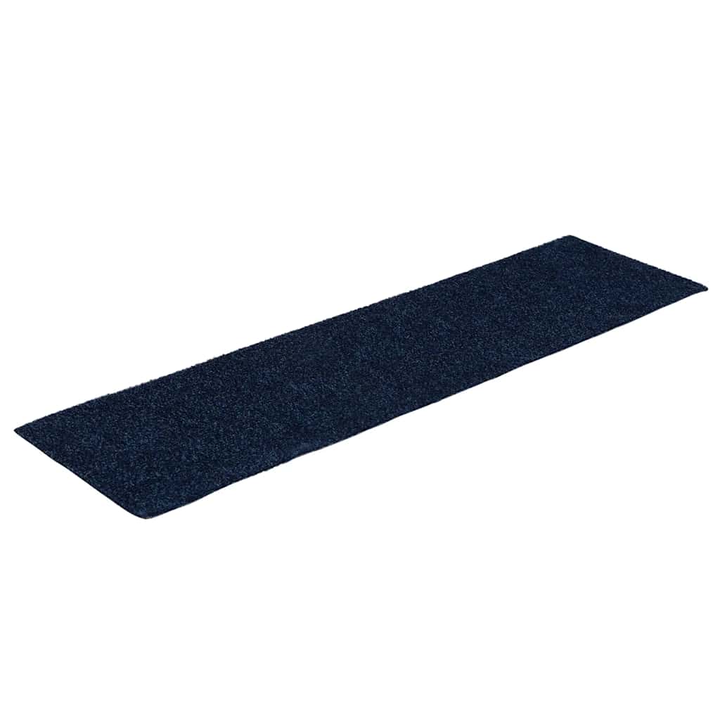 Tappetini per scale autoadesivi 15 pz 76x20 cm blu navy rettangolari