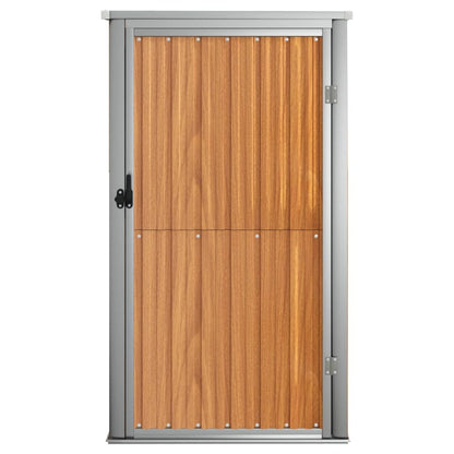 Capanno per Attrezzi Marrone 88x89x161 cm in Acciaio Zincato