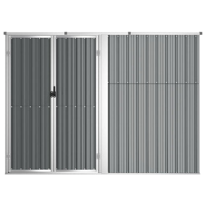 Capanno per Attrezzi Grigio 225x89x161 cm in Acciaio Zincato
