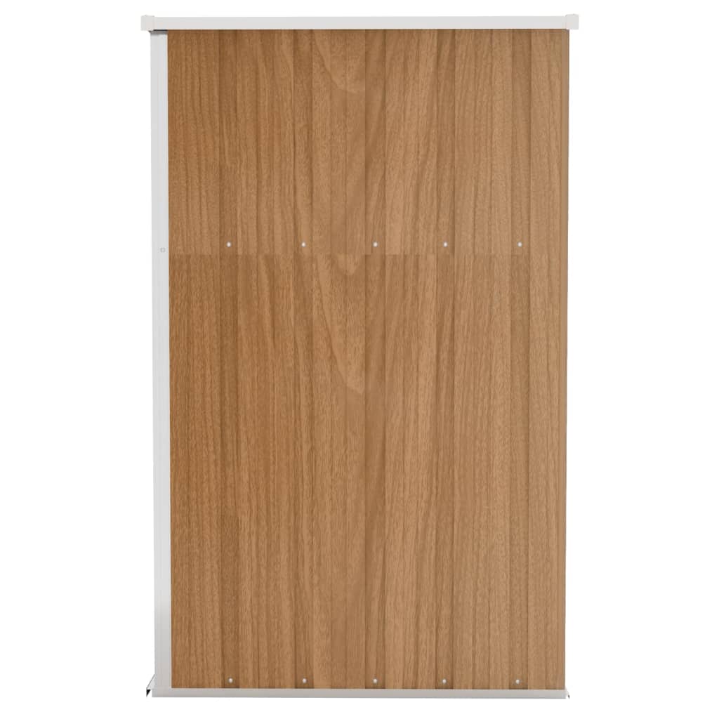 Capanno Giardino a Parete Marrone 118x100x178cm Acciaio Zincato