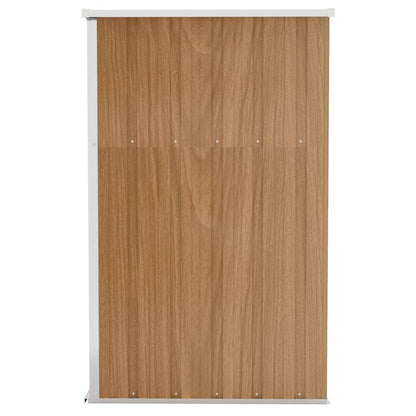 Capanno Giardino a Parete Marrone 118x100x178cm Acciaio Zincato