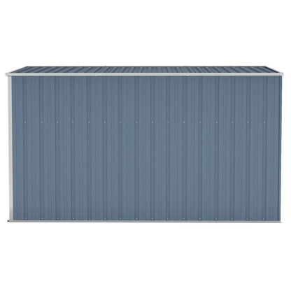 Capanno Giardino a Parete Grigio 118x288x178 cm Acciaio Zincato