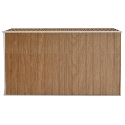 Capanno Giardino a Parete Marrone 118x288x178cm Acciaio Zincato