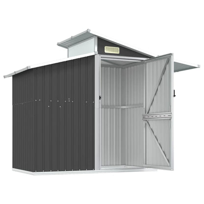 Capanno da Giardino Antracite 270x130x208,5 cm Acciaio Zincato