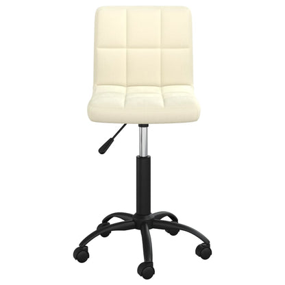 Sedia Girevole da Ufficio Crema in Velluto