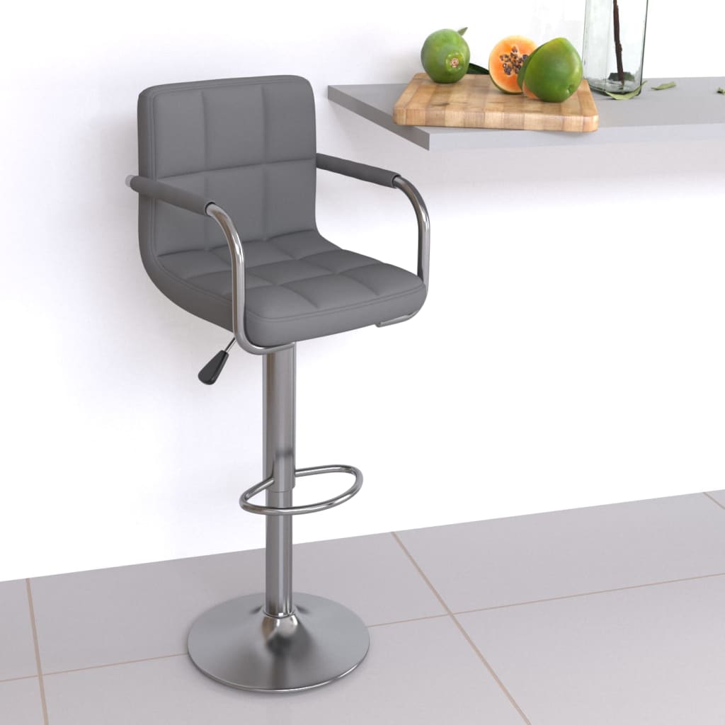 Sgabello da Bar Grigio in Similpelle