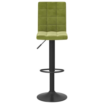 Sgabelli da Bar 2 pz Verde Chiaro in Velluto