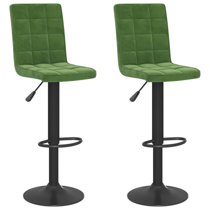 Sgabelli da Bar 2 pz Verde Scuro in Velluto