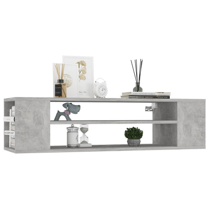 Mobile TV Pensile Grigio Cemento 100x30x26,5 cm Multistrato