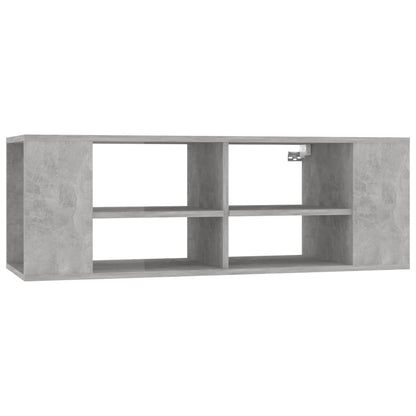 Mobile TV Parete Grigio Cemento 102x35x35 cm Legno Multistrato