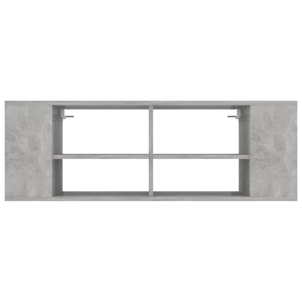 Mobile TV Parete Grigio Cemento 102x35x35 cm Legno Multistrato