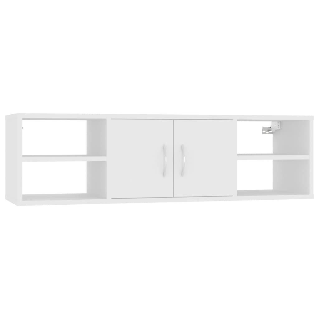 Scaffale a Parete Bianco 102x30x29 cm in Legno Multistrato