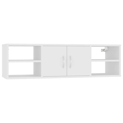 Scaffale a Parete Bianco 102x30x29 cm in Legno Multistrato