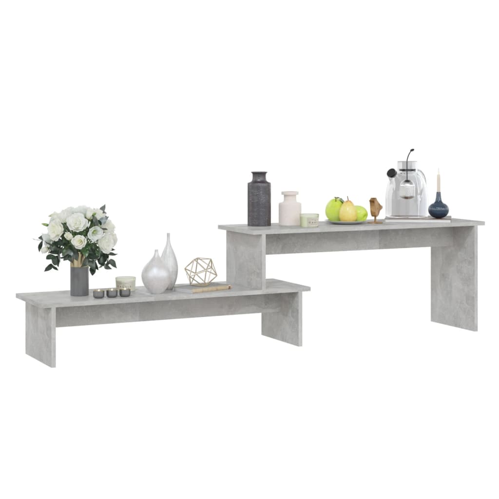Mobile Porta TV Grigio Cemento 180x30x43cm in Legno Multistrato