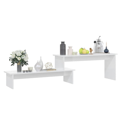 Mobile Porta TV Bianco Lucido 180x30x43 cm in Legno Multistrato