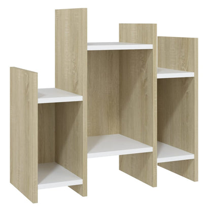 Credenza Rovere Sonoma e Bianco 60x26x60 cm Legno Multistrato