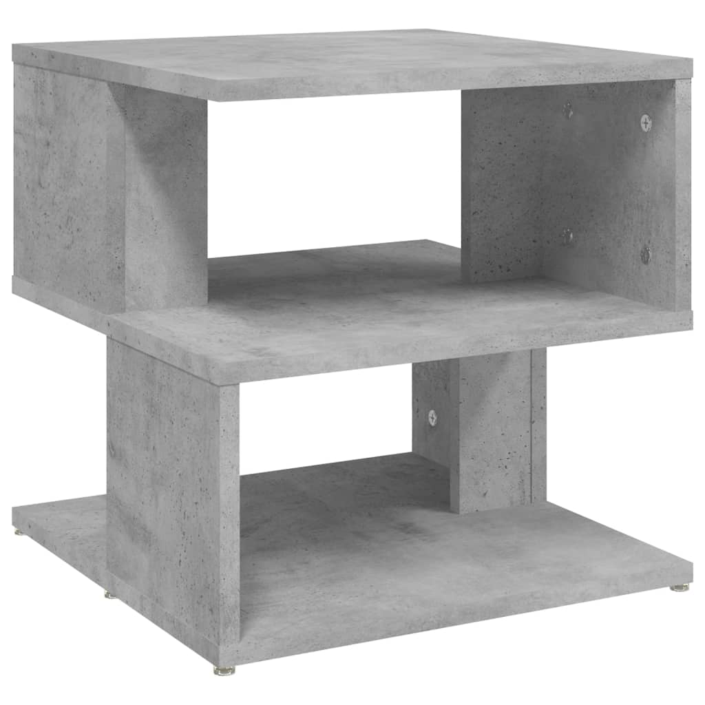 Tavolino Grigio Cemento 40x40x40 cm in Legno Multistrato