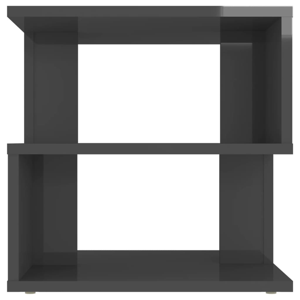Tavolino Grigio Lucido 40x40x40 cm in Legno Multistrato