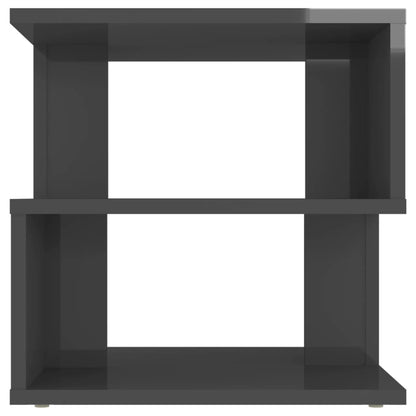 Tavolino Grigio Lucido 40x40x40 cm in Legno Multistrato