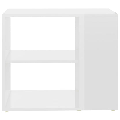Credenza Bianco Lucido 60x30x50 cm in Legno Multistrato