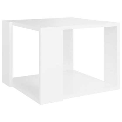 Tavolino da Salotto Bianco 40x40x30 cm in Legno Multistrato