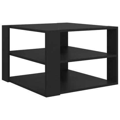 Tavolino da Salotto Nero 60x60x40 cm in Legno Multistrato