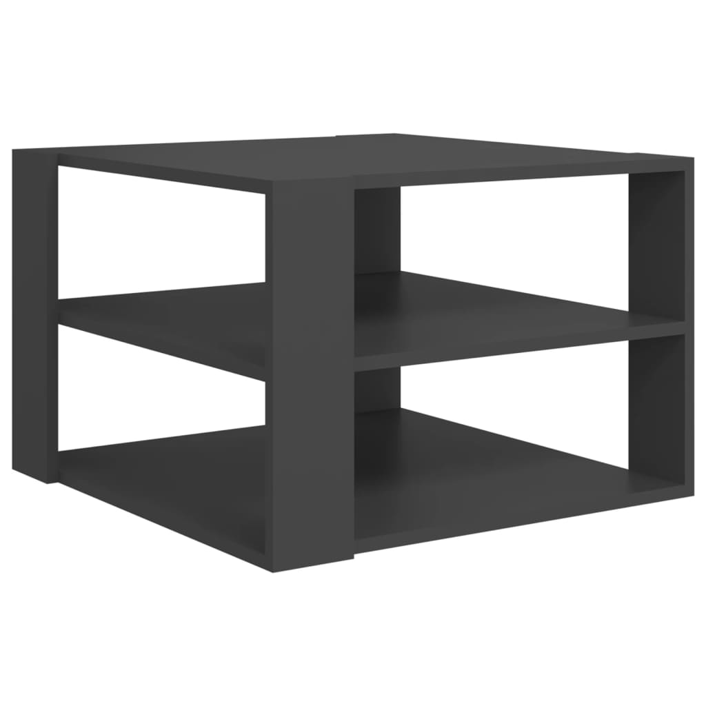 Tavolino da Salotto Grigio 60x60x40 cm in Legno Multistrato