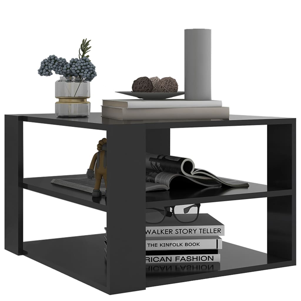 Tavolino da Salotto Grigio 60x60x40 cm in Legno Multistrato
