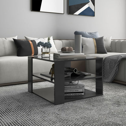 Tavolino da Salotto Grigio 60x60x40 cm in Legno Multistrato