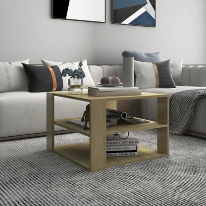 Tavolino da Salotto Rovere Sonoma 60x60x40 cm Legno Multistrato