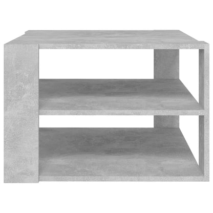 Tavolino da Salotto Grigio Cemento 60x60x40cm Legno Multistrato