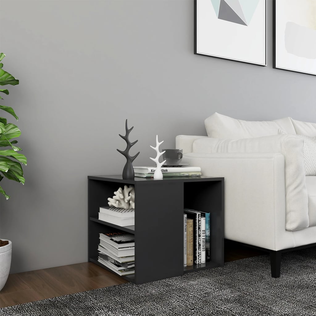 Tavolino Grigio 50x50x45 cm in Legno Multistrato