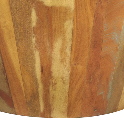 Tavolino da Salotto Ã˜65x31 cm in Legno Massello di Recupero