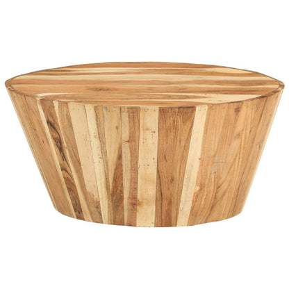 Tavolino da Salotto Ã˜65x31 cm in Legno Massello di Acacia