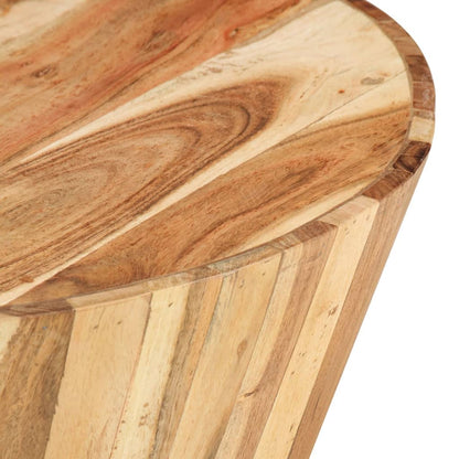 Tavolino da Salotto Ã˜65x31 cm in Legno Massello di Acacia