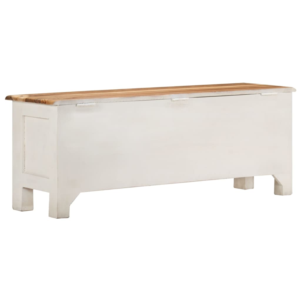 Scatola Portaoggetti 110x30x40 cm in Legno Massello di Acacia