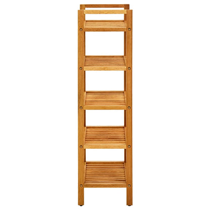 Scarpiera con 5 Ripiani 50x27x100cm in Legno Massello di Rovere