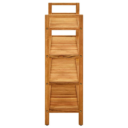 Scarpiera con 4 Ripiani 100x27x80cm in Legno Massello di Rovere