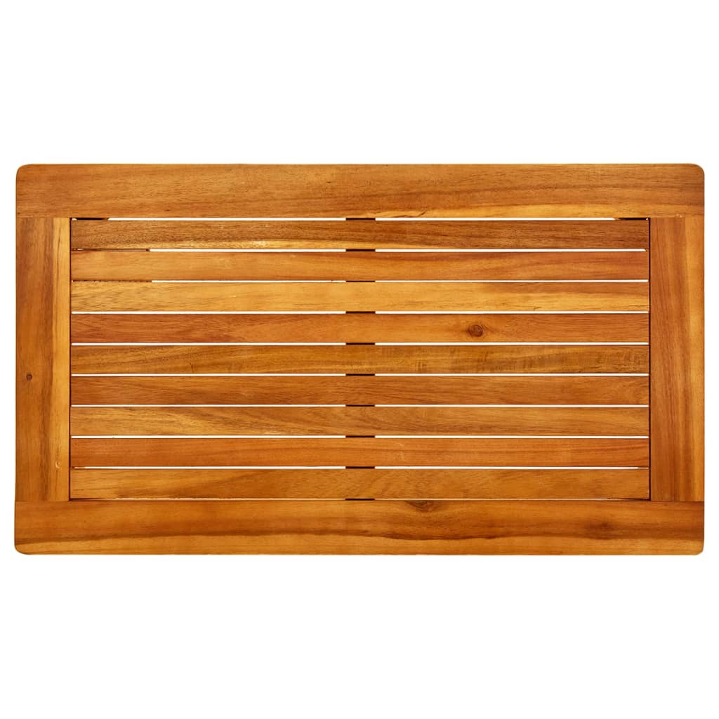 Tavolino da Giardino 70x40x36 cm in Legno Massello di Acacia