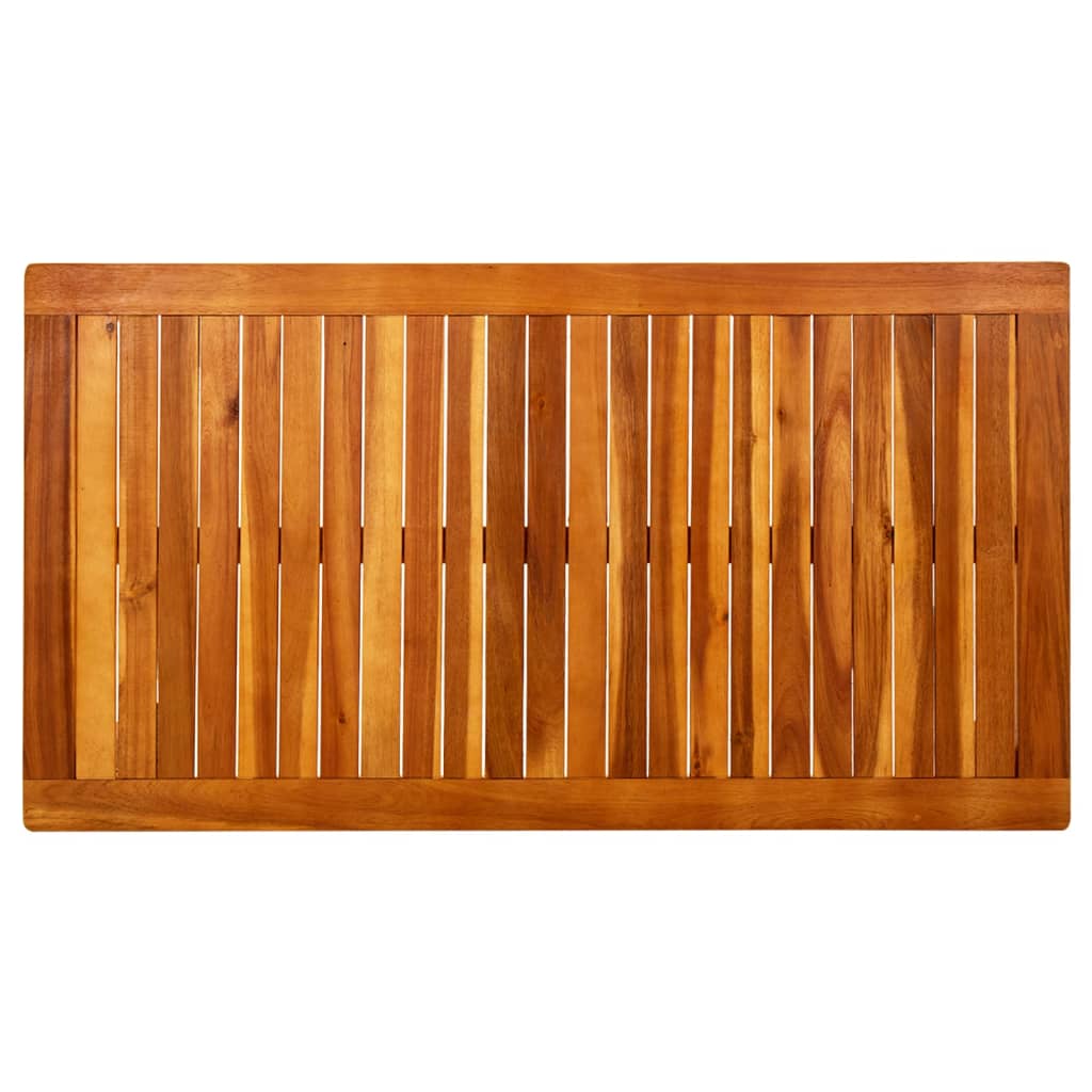 Tavolino da Giardino 110x60x45 cm in Legno Massello di Acacia