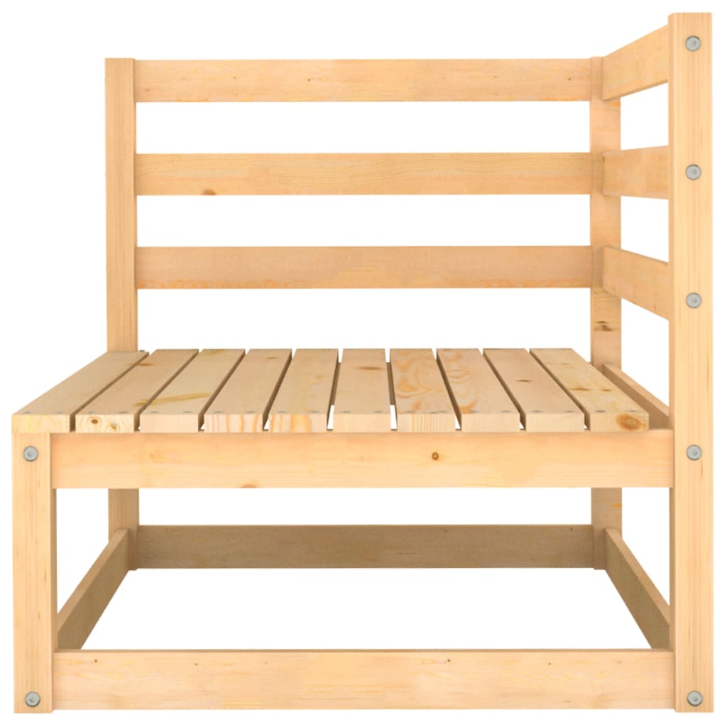 Divano Angolare Giardino con Cuscini Antracite Legno di Pino