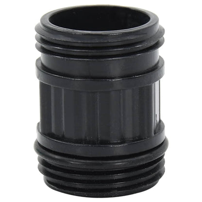 Tubo di Aspirazione con Raccordi in Ottone Nero 1" 10 m PVC