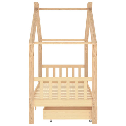 Giroletto Bambini con Cassetti 90x200 cm Legno Massello di Pino
