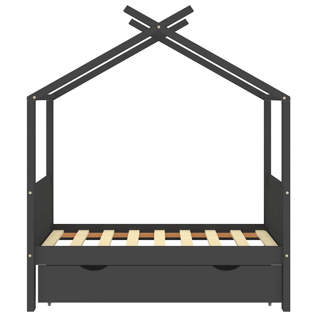 Giroletto per Bambini con Cassetto in Legno di Pino 70x140cm