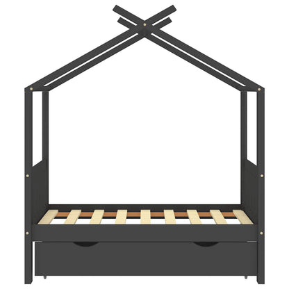 Giroletto per Bambini con Cassetto in Legno di Pino 70x140cm