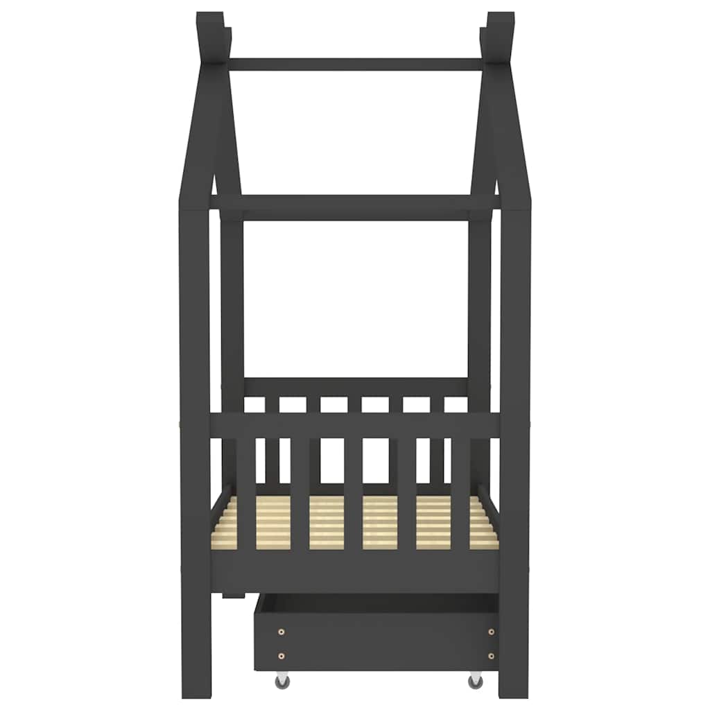 Giroletto per Bambini con Cassetto in Legno di Pino 70x140cm